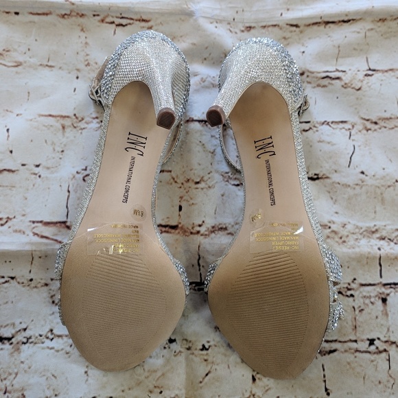 Rhinestone Bow Evening Sandals I never used them. - Picture 8 of 8